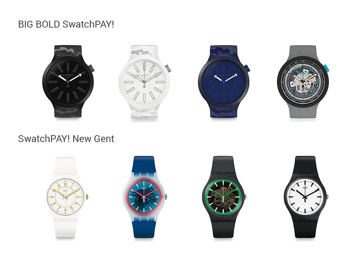 Zegarki posiadające funkcję płatności zbliżeniowych Swatch Pay