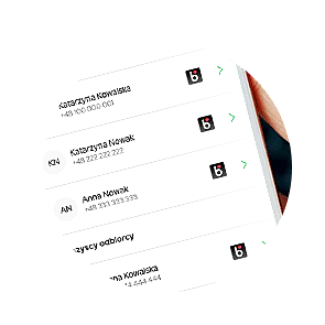 Ikonka BLIKA obok numeru telefonu na liście kontaktów podpowie Ci, czy Twój znajomy używa przelewów na telefon BLIK