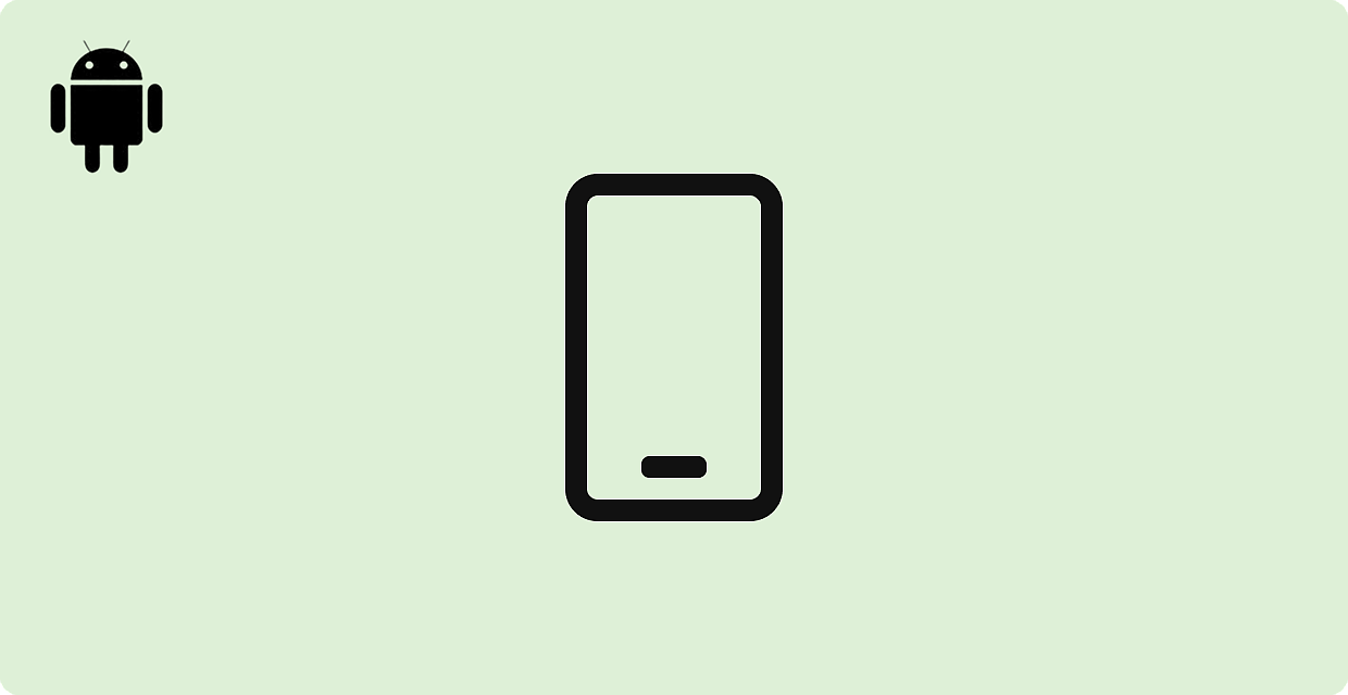 Grafika z ikoną z symbolem telefonu oraz z oznaczeniem systemu android