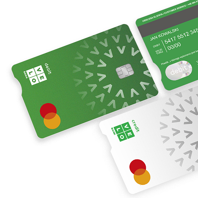 Wizerunki kart płatniczych.